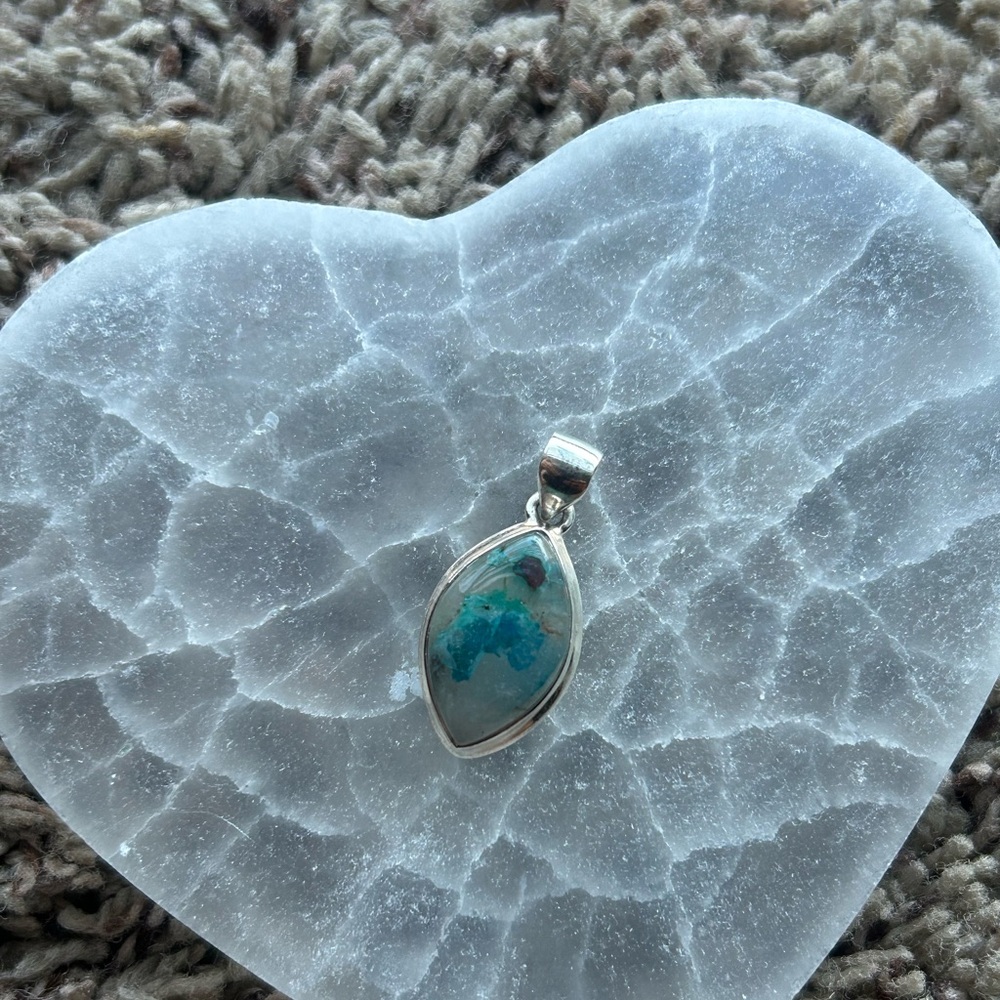 Sterling Silver Aquaprase pendant
